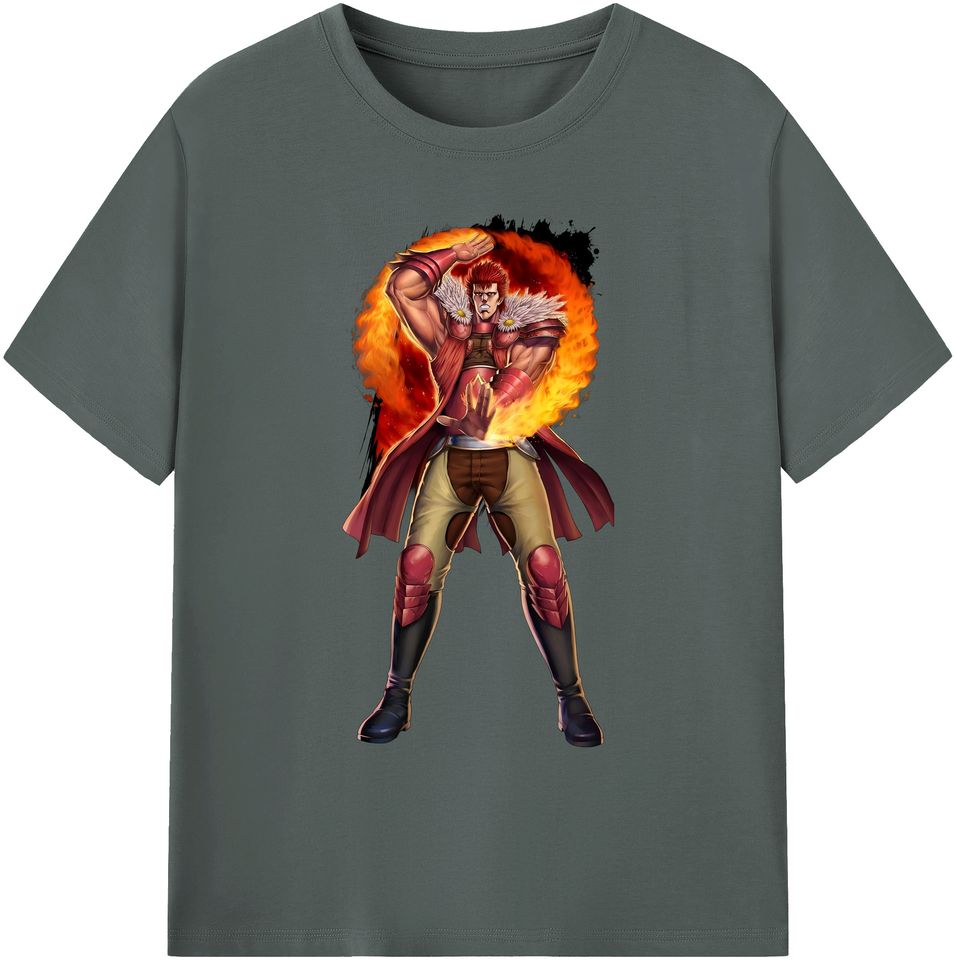 （画像用） 北斗の拳 Fist of the North Star 綿100％ メンズ半袖Tシャツ｜肌触りやわらか＆通気性